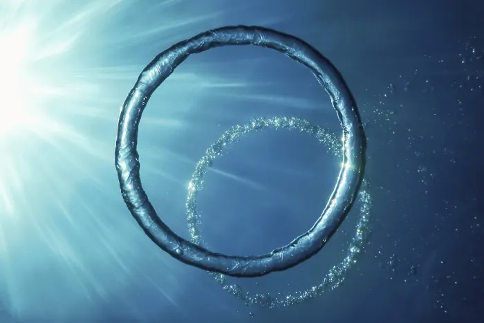 Framed Print : Bubble Ring Underwater Ascends Towards the Sun Print Framed Print : Bubble Ring Underwater Ascends Towards the Sun Print