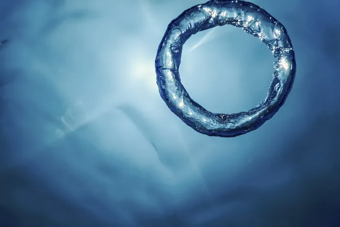 Framed Print : Bubble Ring Underwater Ascends Towards the Sun Print Framed Print : Bubble Ring Underwater Ascends Towards the Sun Print