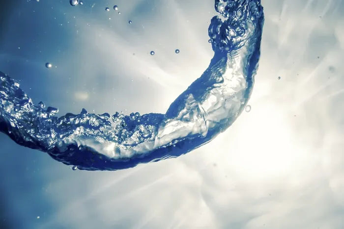 Framed Print : Bubble Ring Underwater Ascends Towards The Sun Print