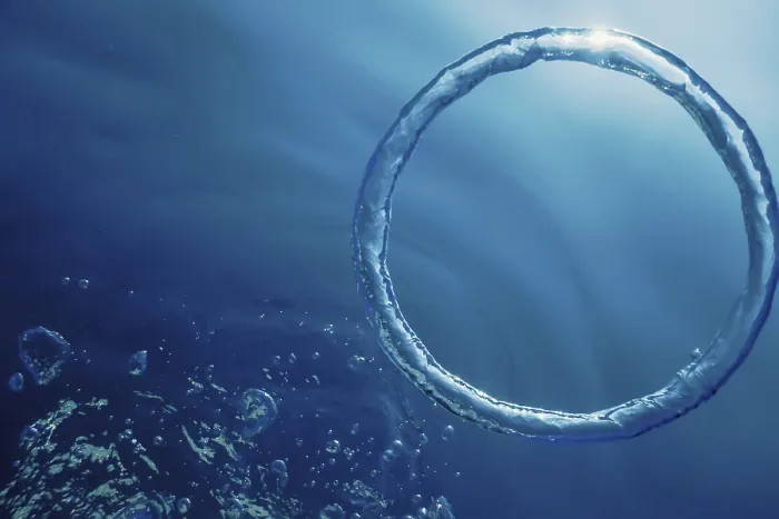 Framed Print : Bubble Ring Underwater Print Framed Print : Bubble Ring Underwater Print