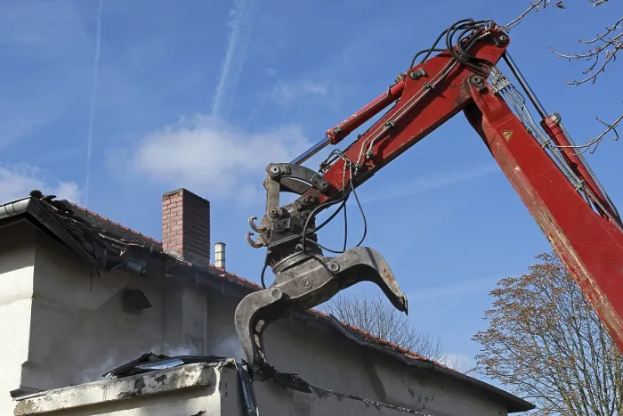 Framed Print : Building Demolition Print Framed Print : Building Demolition Print