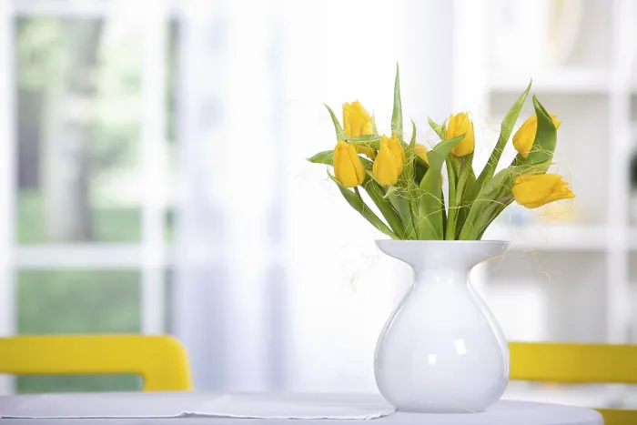 Framed Print : Tulips on Kitchen Table Print Framed Print : Tulips on Kitchen Table Print