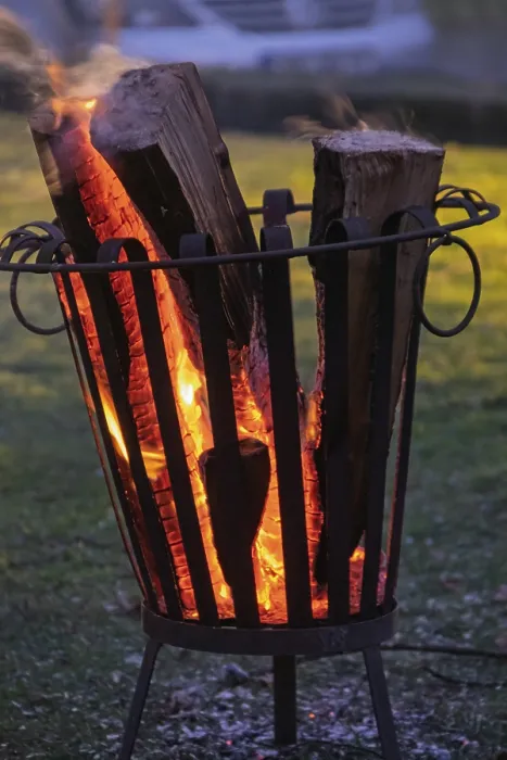 Framed Print : Burning Logs in a Fire Basket Print, North Rhine-Westphalia, Germany Framed Print : Burning Logs in a Fire Basket Print, North Rhine-Westphalia, Germany