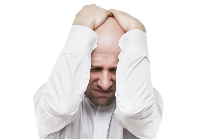 Framed Print : Stressed Businessman Print - Overwhelmed at Work Framed Print : Stressed Businessman Print - Overwhelmed at Work