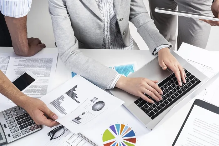 Framed Print : Business Team Working with Documents Print Framed Print : Business Team Working with Documents Print