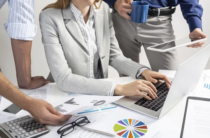Framed Print : Business Team Working with Documents Print Framed Print : Business Team Working with Documents Print