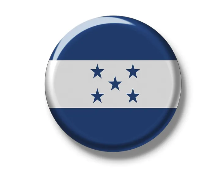 Framed Print : Button, Flag of Honduras Print Framed Print : Button, Flag of Honduras Print