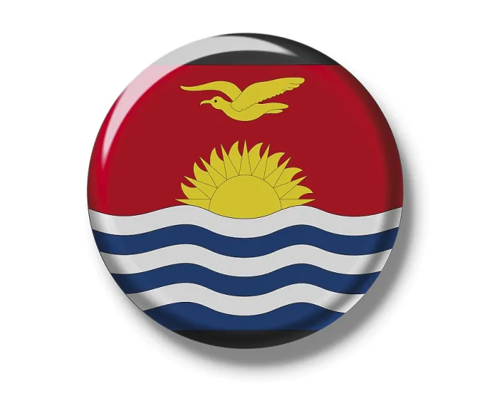 Framed Print : Kiribati Flag Print Framed Print : Kiribati Flag Print