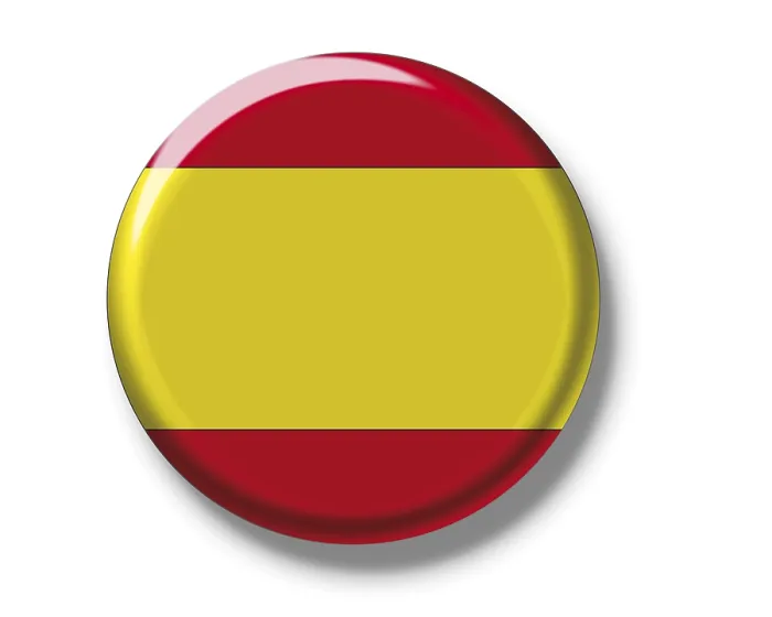 Framed Print : Button, Flag of Spain Print Framed Print : Button, Flag of Spain Print