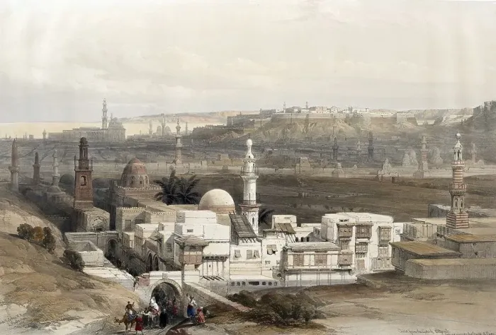 Framed Print : Cairo Print, 19th Century Desert Landscape