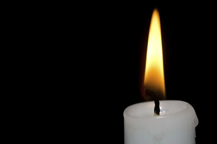 Framed Print : Candlelight on Black Background Print