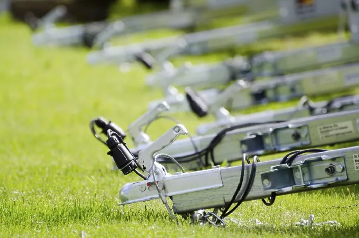 Framed Print : Many Car Trailer Hooks Print Framed Print : Many Car Trailer Hooks Print