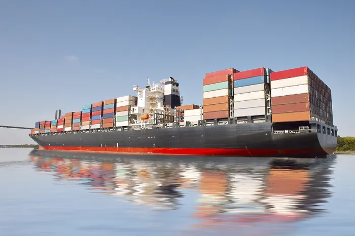Framed Print : Cargo Ship at the Port Print Framed Print : Cargo Ship at the Port Print