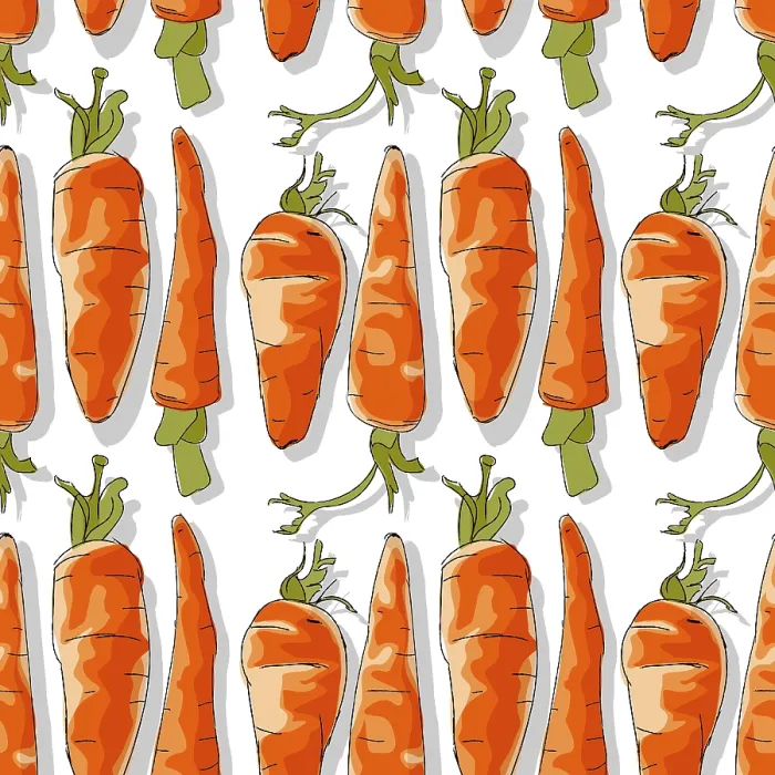 Framed Print : Carrots Repeating Pattern Print Vector Template Framed Print : Carrots Repeating Pattern Print Vector Template