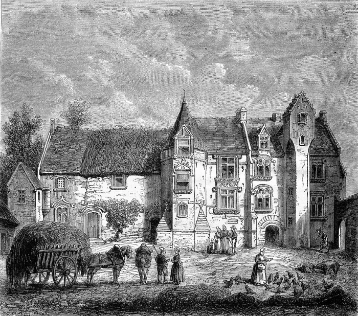 Framed Print : Castle Argouges-sur-Aure Vaux Print, 1867 Framed Print : Castle Argouges-sur-Aure Vaux Print, 1867