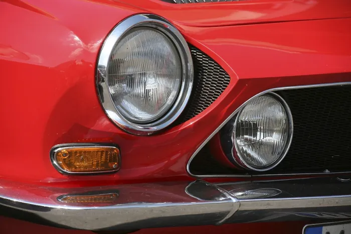 Framed Print : Red Simca Print Framed Print : Red Simca Print