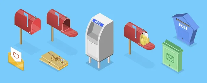 Framed Print : 3D Isometric Flat Set of Mailboxes Print Framed Print : 3D Isometric Flat Set of Mailboxes Print
