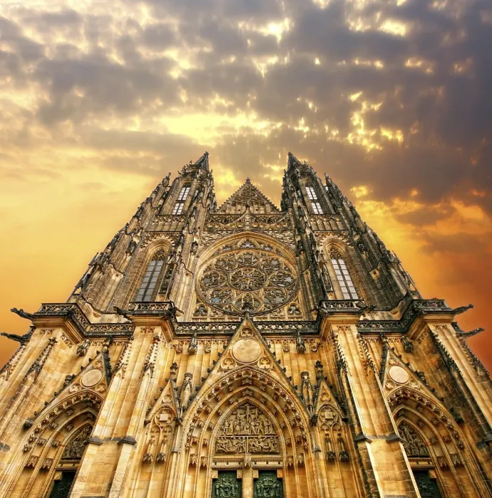 Framed Print : Cathedral on Sunset Print