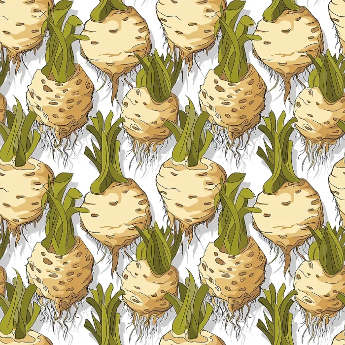 Framed Print : Celery Roots Repeating Print Pattern Framed Print : Celery Roots Repeating Print Pattern