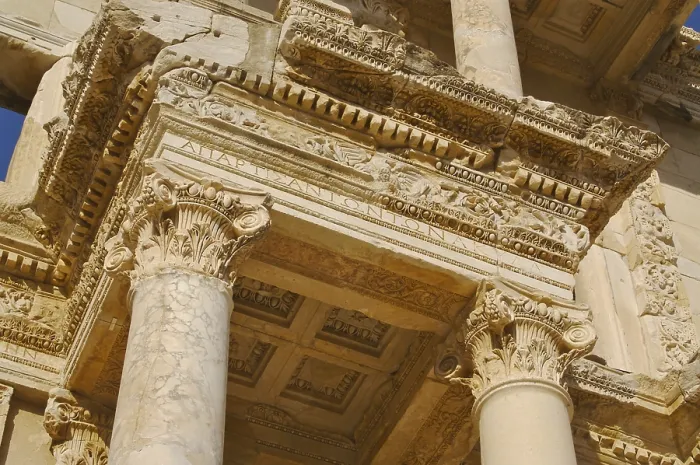 Framed Print : The Celsus Library Detail Print, Ephesus Framed Print : The Celsus Library Detail Print, Ephesus