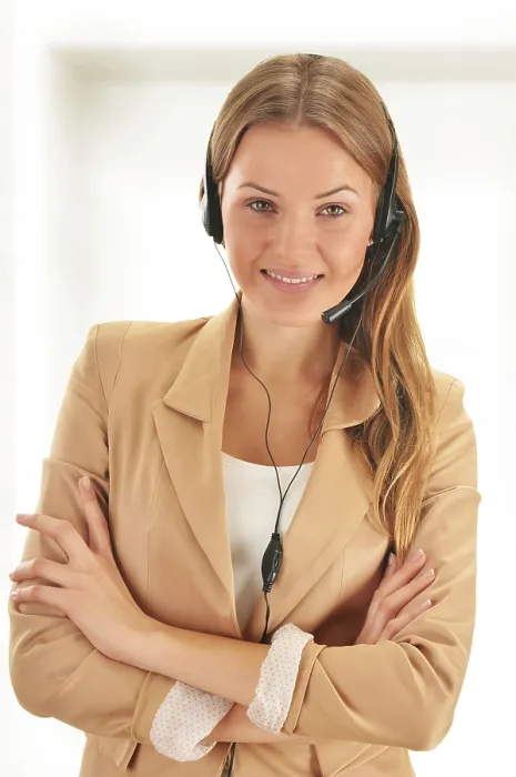 Framed Print : Call Center Operator Print - Customer Support