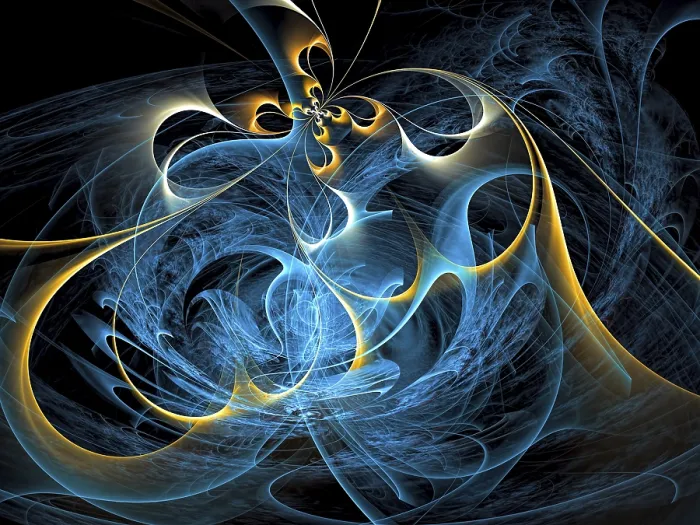 Framed Print : Abstract Chaos Curls Print Framed Print : Abstract Chaos Curls Print