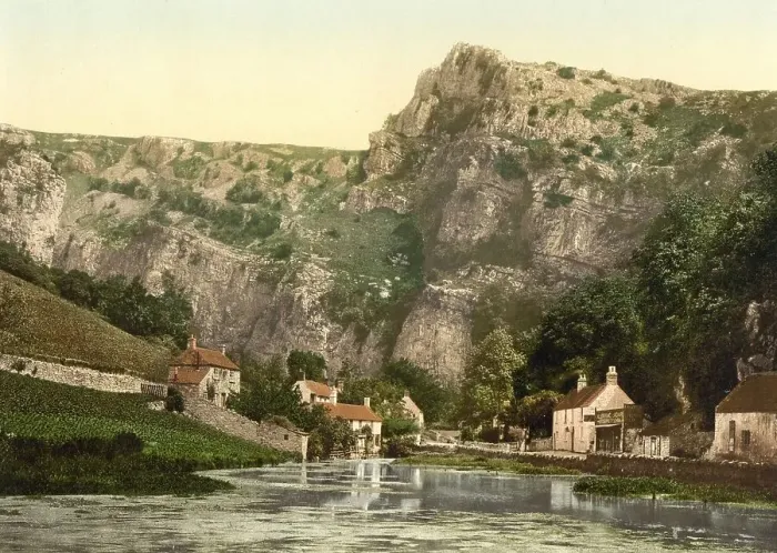 Framed Print : Cheddar Gorge Print, 1896 Framed Print : Cheddar Gorge Print, 1896