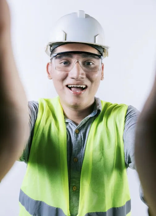Framed Print : Cheerful Builder Engineer Print Framed Print : Cheerful Builder Engineer Print