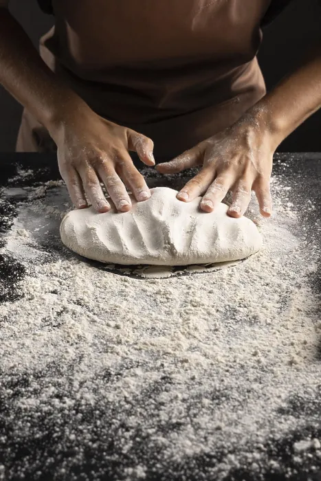 Framed Print : Chef Kneading Dough Print Framed Print : Chef Kneading Dough Print