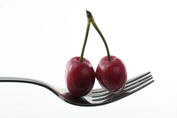 Framed Print : Two Cherries Print by imageBROKER Framed Print : Two Cherries Print by imageBROKER