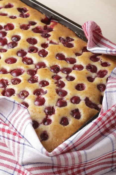 Framed Print : Cherry Sponge Cake Print - Baked and Opened Framed Print : Cherry Sponge Cake Print - Baked and Opened