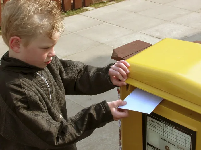 Framed Print : Child at the Post Box Print
