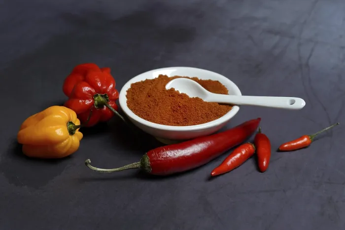 Framed Print : Chilli Powder in Shell and Various Chilli Peppers Print, Germany Framed Print : Chilli Powder in Shell and Various Chilli Peppers Print, Germany