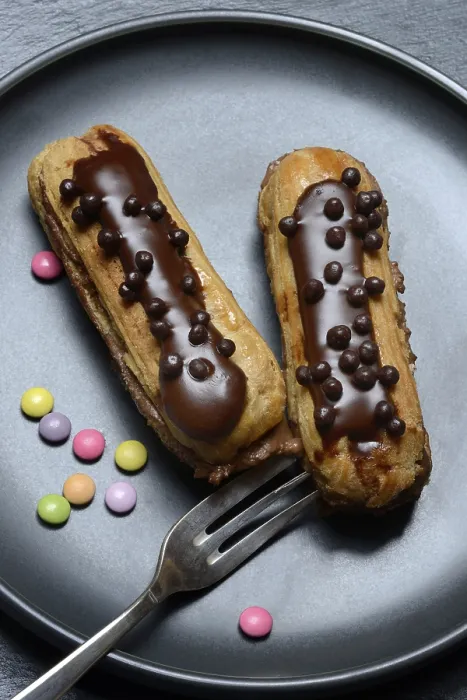 Framed Print : Two Chocolate Éclairs Print