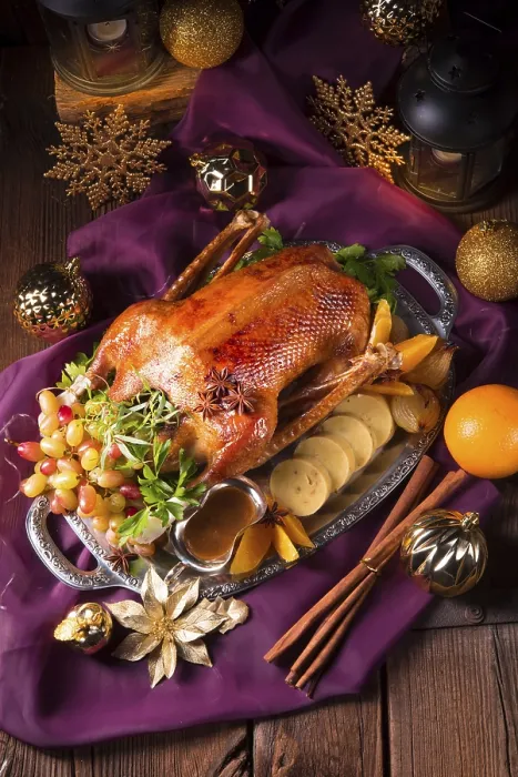 Framed Print : Christmas Goose Dinner Print Framed Print : Christmas Goose Dinner Print