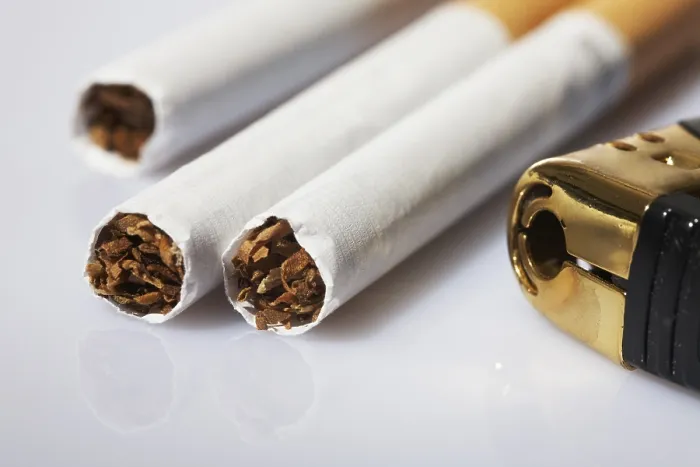 Framed Print : Cigarettes and a Lighter Print