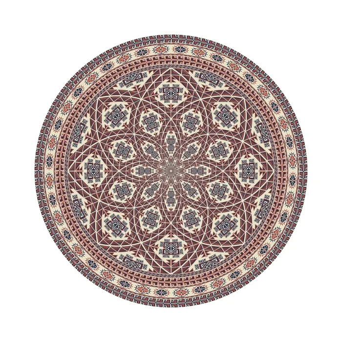 Framed Print : Traditional Palestinian Print: Geometric Circular Pattern Framed Print : Traditional Palestinian Print: Geometric Circular Pattern