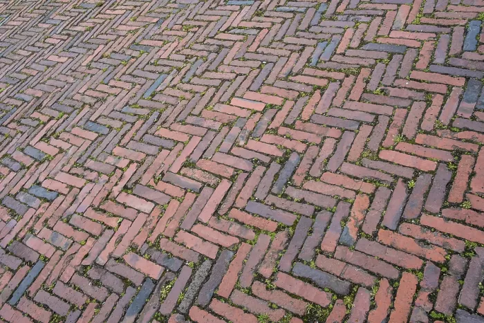 Framed Print : Clinker Paving in Herringbone Pattern Print, Netherlands Framed Print : Clinker Paving in Herringbone Pattern Print, Netherlands