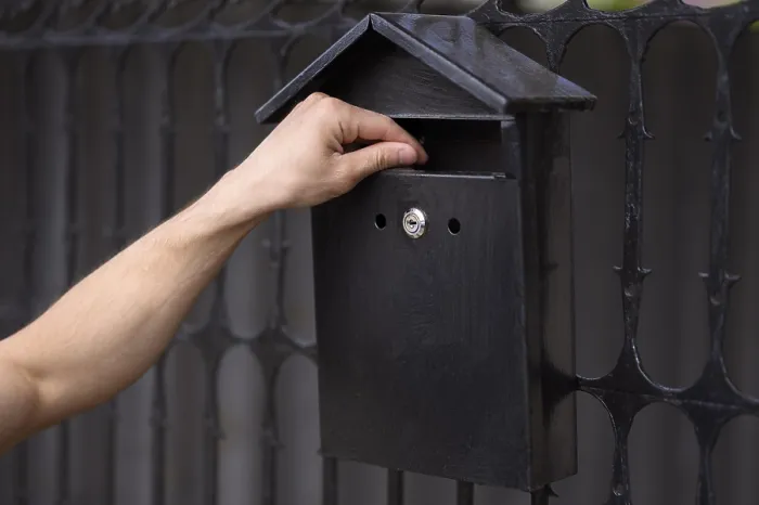 Framed Print : Close-up Hand Touching Mailbox Print Framed Print : Close-up Hand Touching Mailbox Print