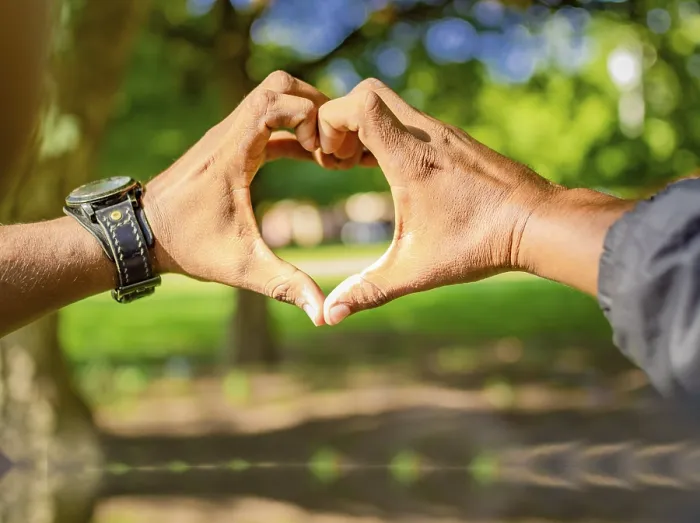 Framed Print : Close-up of Hands in Heart Shape Print Framed Print : Close-up of Hands in Heart Shape Print