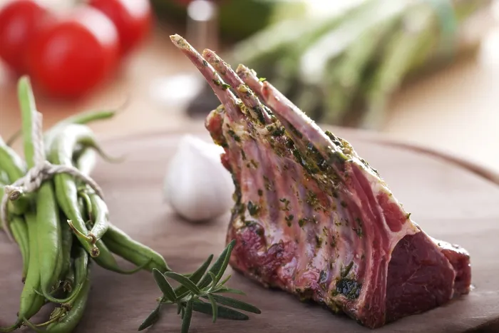 Framed Print : Close-up of Lamb Chops Print