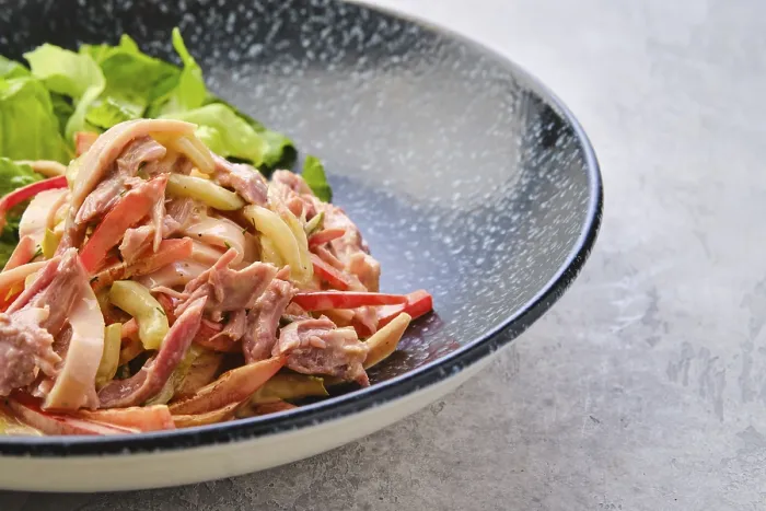 Framed Print : Closeup View of Salad with Pulled Beef Print Framed Print : Closeup View of Salad with Pulled Beef Print