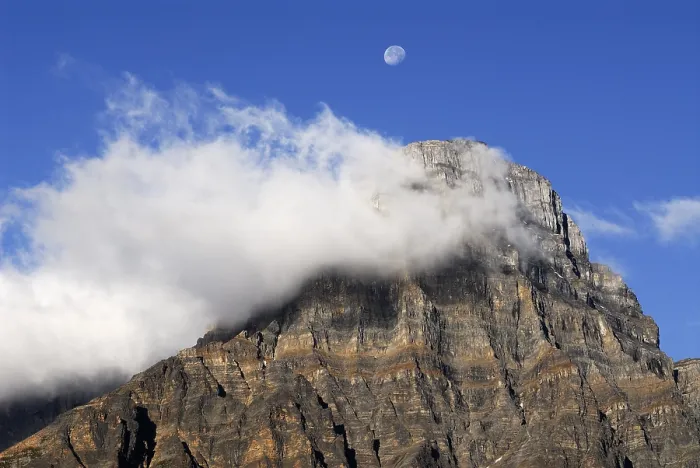 Framed Print : Cloud Flag Print at Mt Chephren Summit, Banff National Park