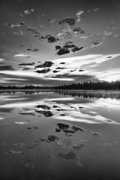 Framed Print : Cloud Reflection Print, Norrbotten, Lapland Sweden