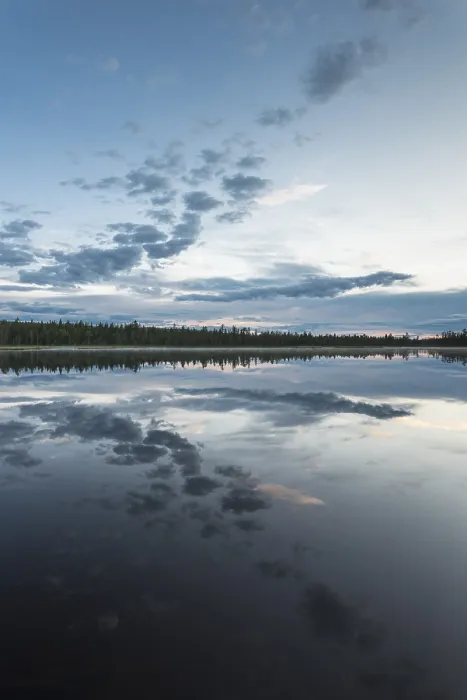 Framed Print : Cloud Reflection Print, Norrbotten, Lapland Sweden