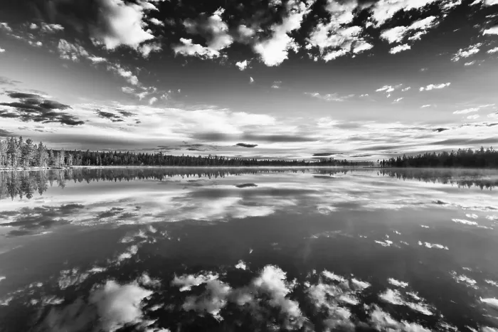 Framed Print : Cloud Reflection Print - Norrbotten, Lapland, Sweden Framed Print : Cloud Reflection Print - Norrbotten, Lapland, Sweden