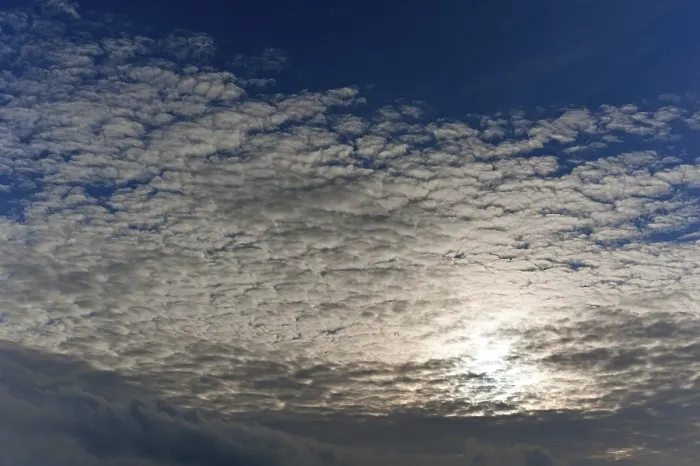 Framed Print : Cirrocumulus Clouds Print with Sun Framed Print : Cirrocumulus Clouds Print with Sun