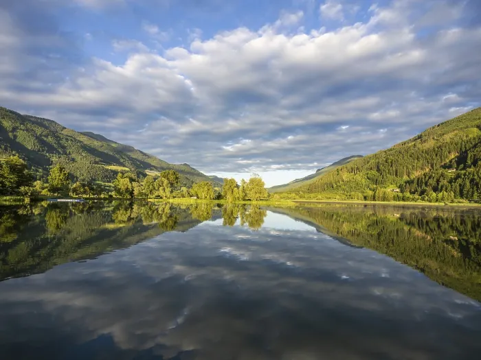 Framed Print : Clouds are reflected in the lake, Gaishorn am See Print Framed Print : Clouds are reflected in the lake, Gaishorn am See Print