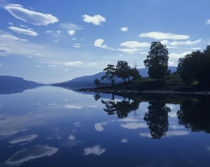 Framed Print : Clouds reflected in Loch Ranoch Print, Scotland Framed Print : Clouds reflected in Loch Ranoch Print, Scotland