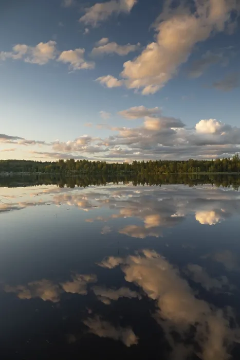 Framed Print : Clouds Reflected on Water Print, Sunne Sweden Framed Print : Clouds Reflected on Water Print, Sunne Sweden